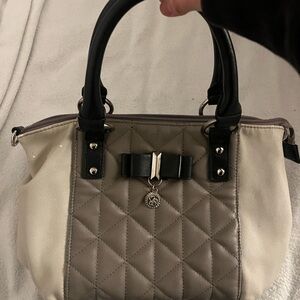 Elegant Two-Tone Quilted Handbag